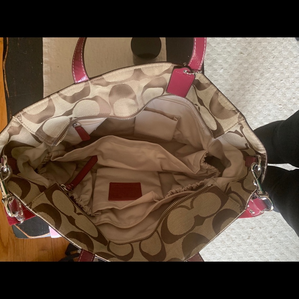 Coach Red & Brown diaper bag - Picture 2 of 5